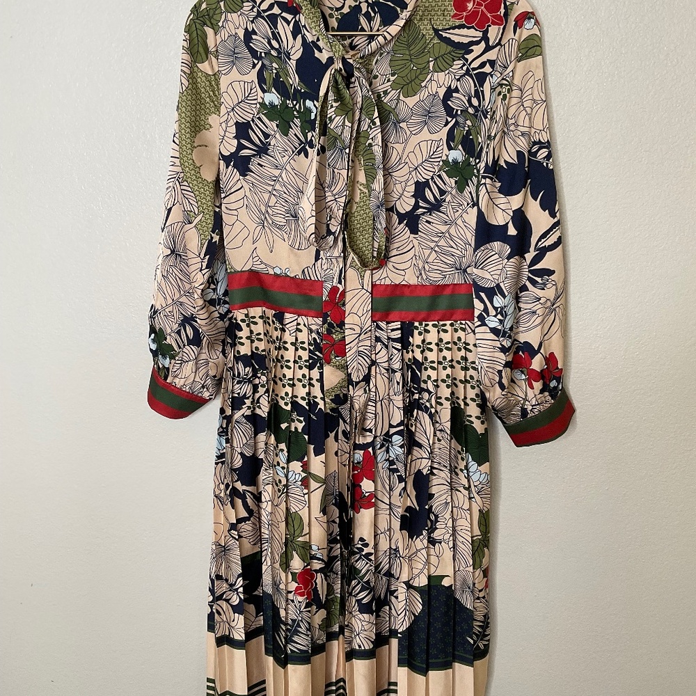 Floral Print Button Up Midi Dress Five Cats Size S